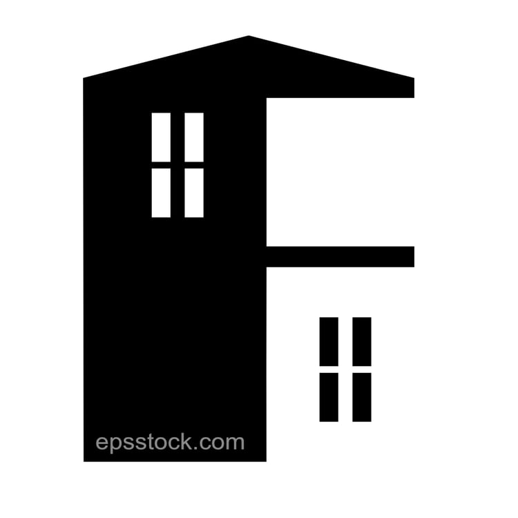 letter F in house shape