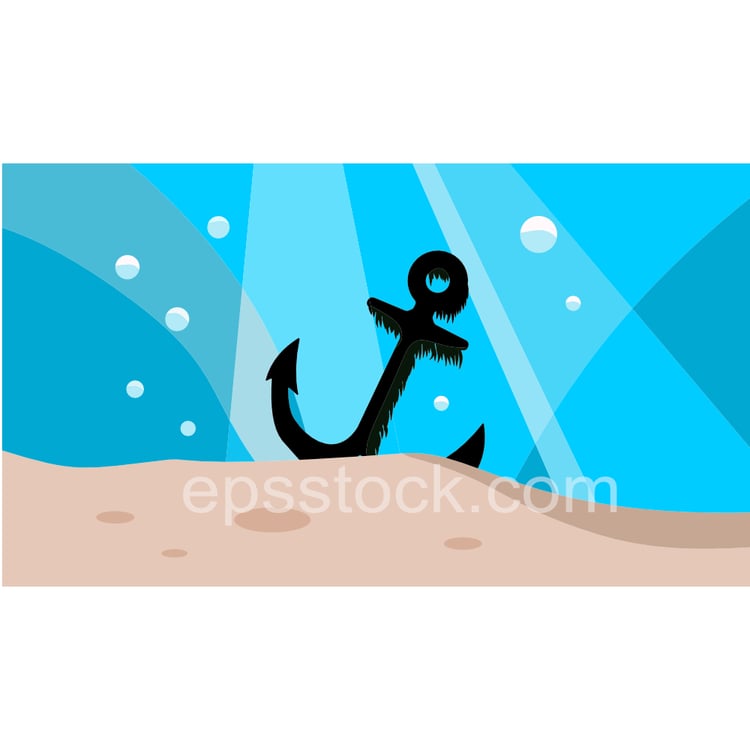 Sea anchor on the bottom