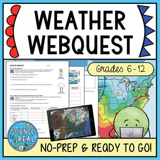 Weather Webquest - Air Pressure, Air Masses, Weather Fronts, and Weather Maps
