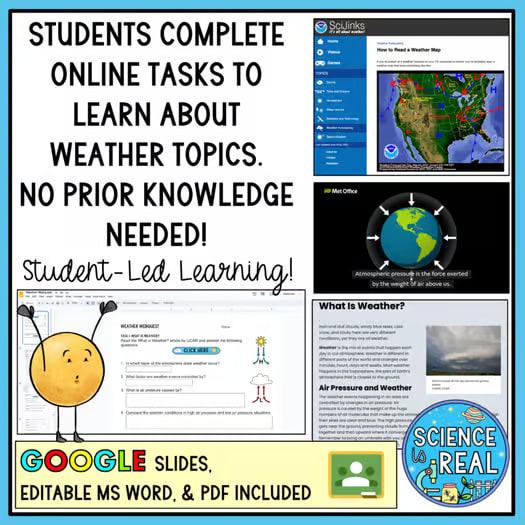 Weather Webquest - Air Pressure, Air Masses, Weather Fronts, and Weather Maps