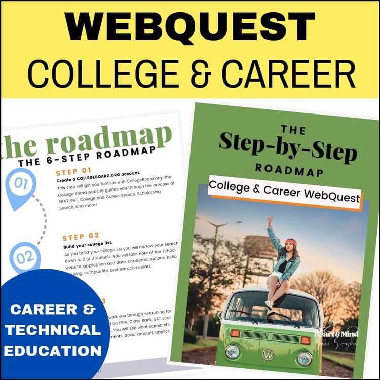 College Search & Career Readiness WebQuest | College & Career Readiness Activity