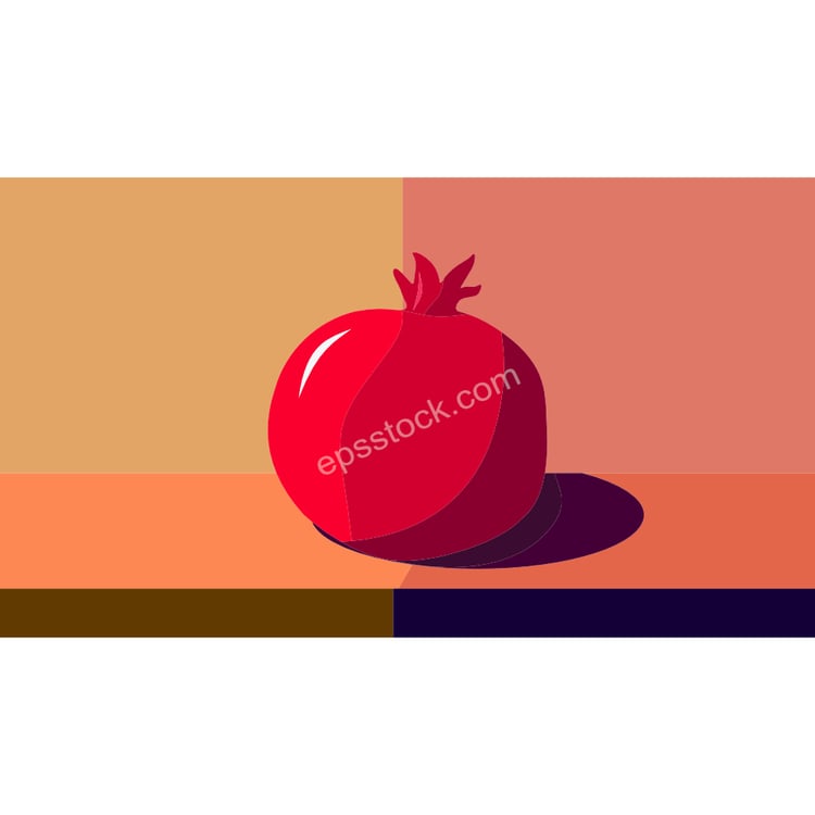 pomegranate on table