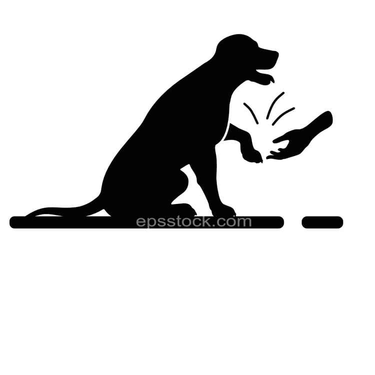 dog giving paw