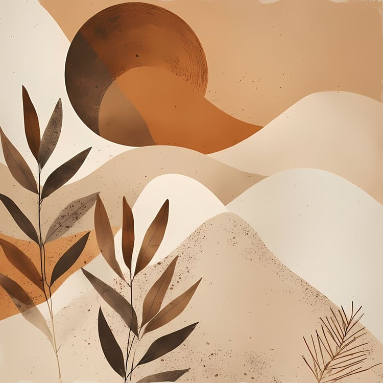 This bundle features 30 unique pieces that blend soft, earthy tones with geometric shapes, creating a harmonious balance between organic elements and contemporary design. Each artwork is a perfect fusion of nature-inspired landscapes, stylized foliage, an