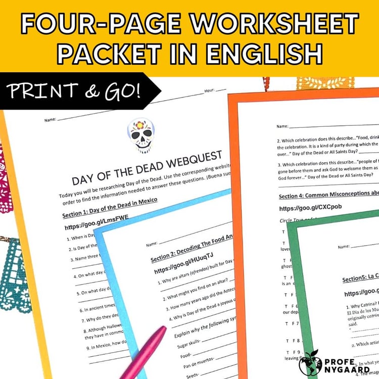 Day of the Dead/ El Día de los Muertos Webquest