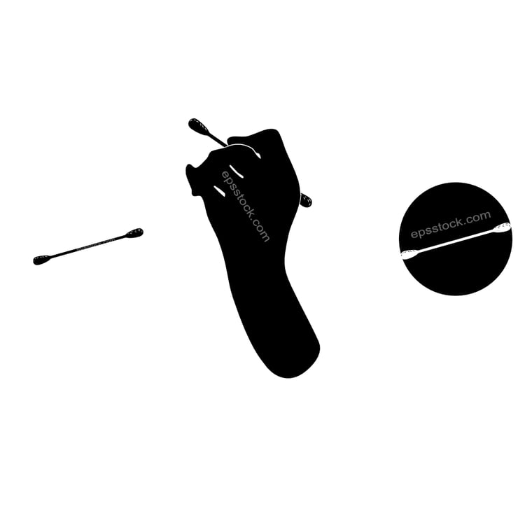 Cotton swab symbol