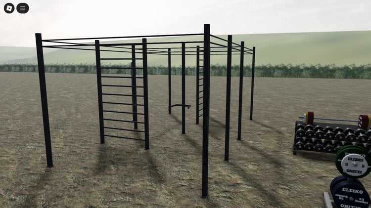 Dumbbells and weights set for Roblox builds
