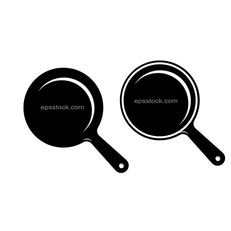 Frying pan top view