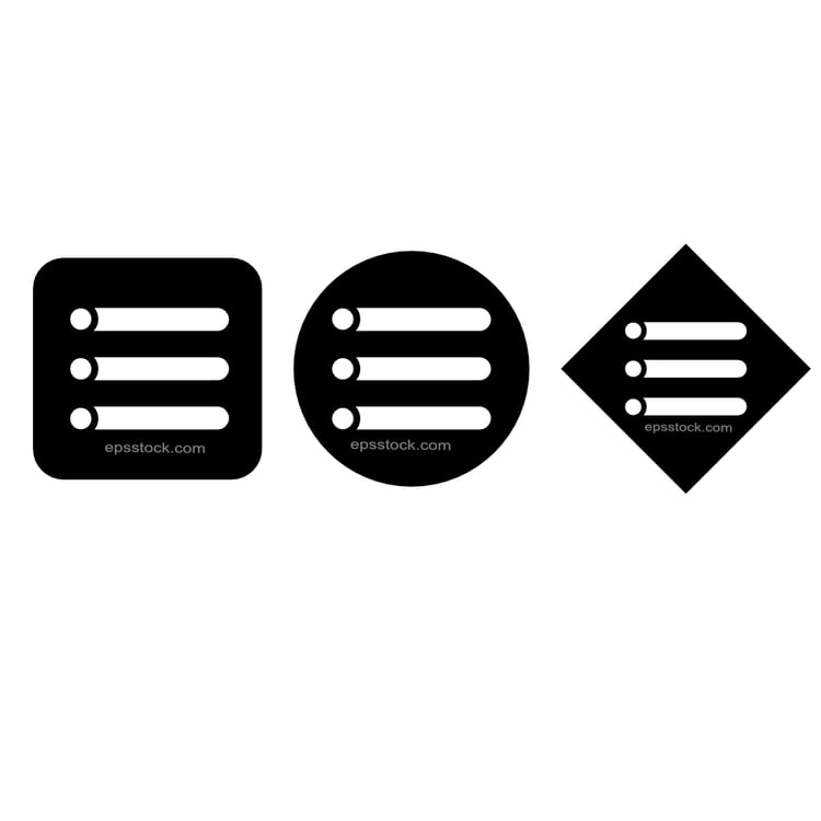 List menu symbol