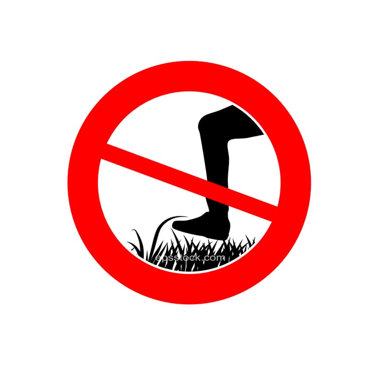 Please keep of the grass
