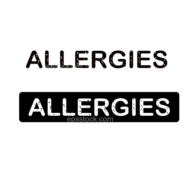 Allergies lettering