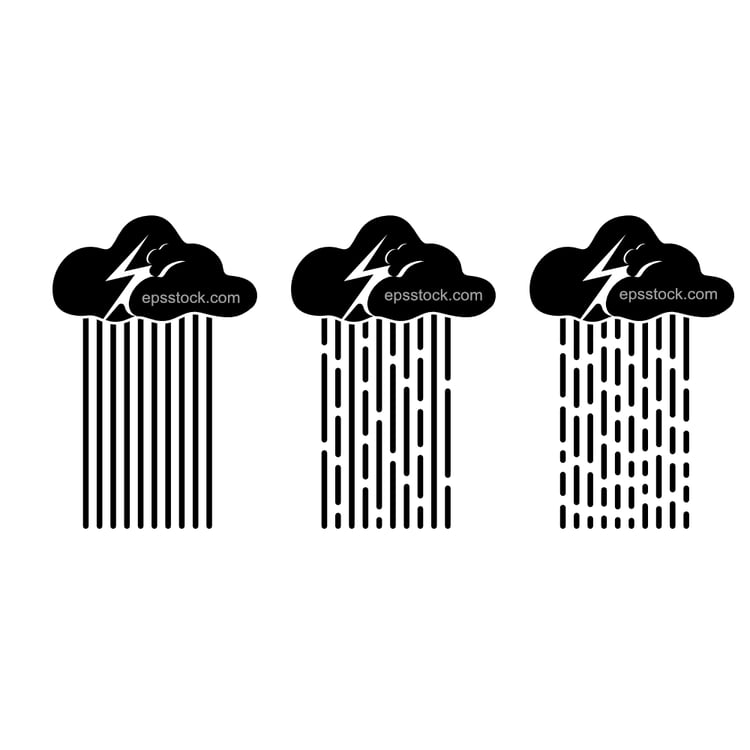 Heavy rain symbol