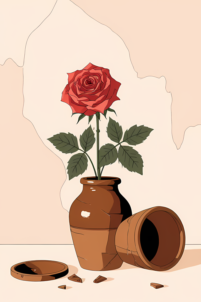 Bohemian Rustic Floral Vase Art Bundle | Roses, Daisies & Thistle Art Collection. Add warmth and timeless charm to your creative projects with this bohemian rustic floral art bundle. Featuring roses, daisies, and thistles arranged in earthy clay vases and