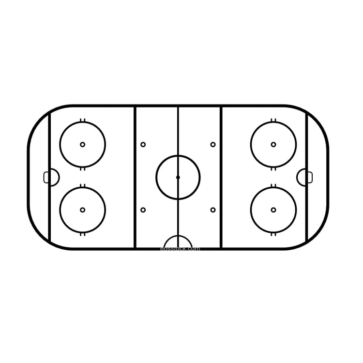 Ice hockey field symbol