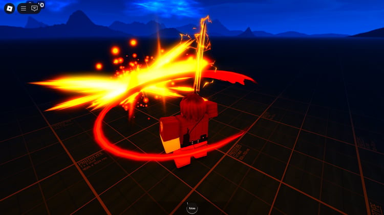 Roblox Blazing Katana weapon model showcase