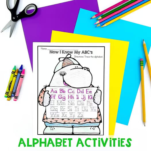Emergency Sub Plans Print and Go Worksheets and Lesson Plans for Kindergarten
