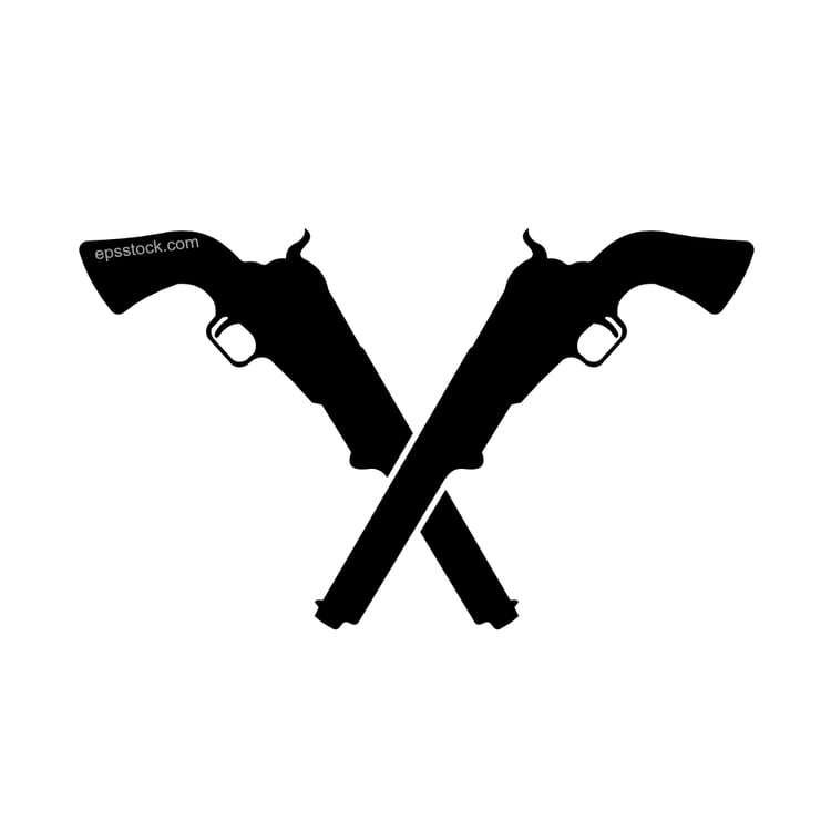 crossed revolvers