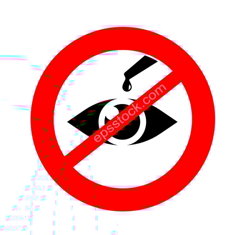 not for eye use sign