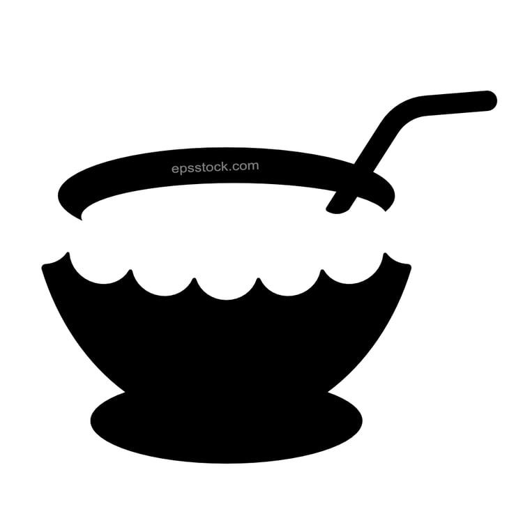 Coconut cocktail symbol