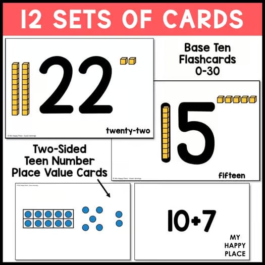 Subitizing Cards & Slides, Math Flash Cards, Number Sense Dot Cards, Ten Frames