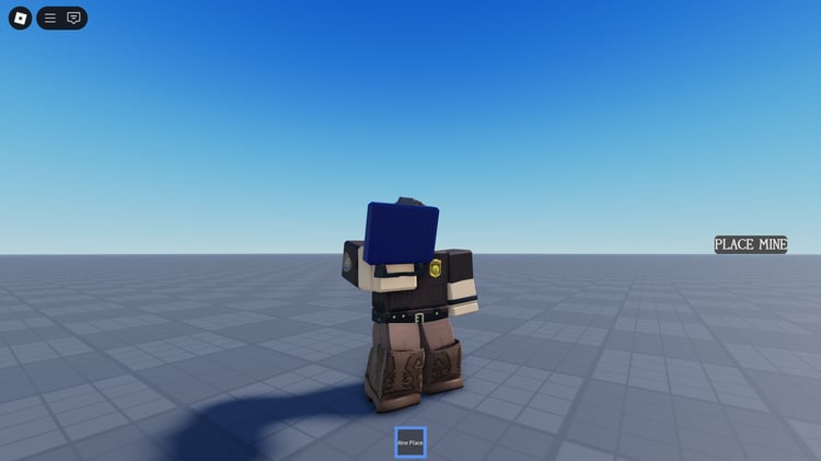 Player holding the Mine Placer tool