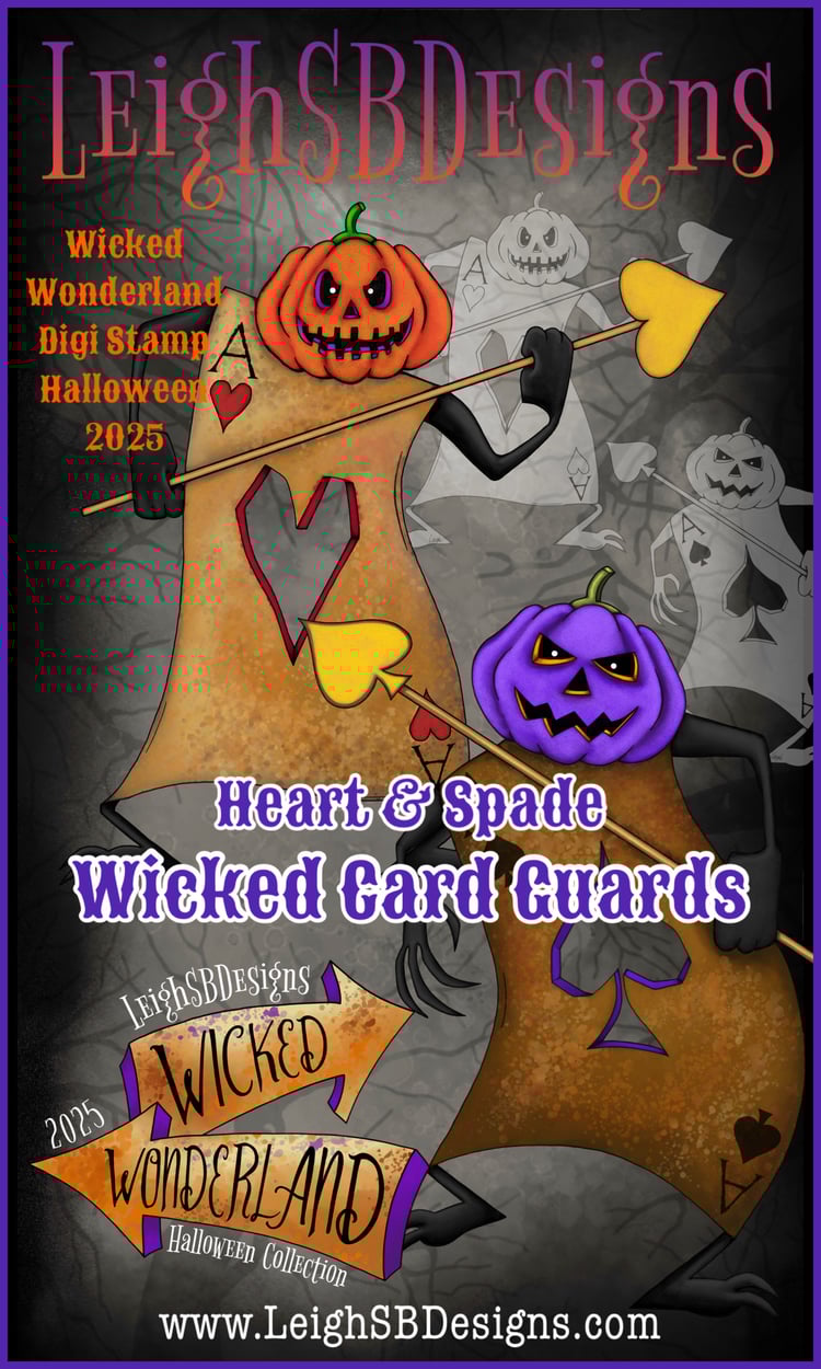 LeighSBDesigns Heart and Spade Wicked Card Guards