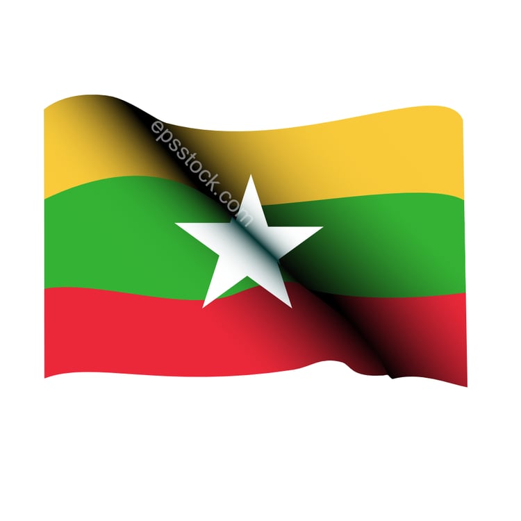 burma flag