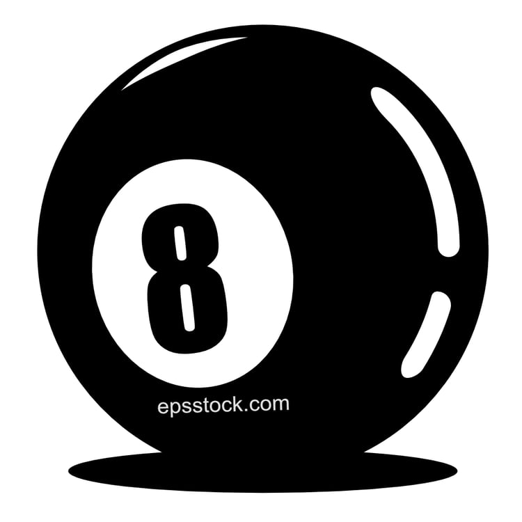 Billiard Pool Ball number 8
