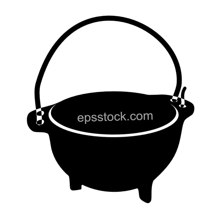 Footed Cauldron Bean Pot Kettle with Handle