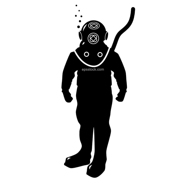 old Diving Helmet and Suit