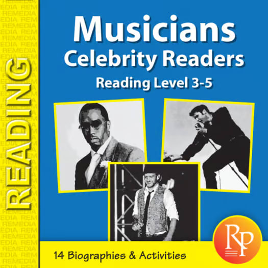 Famous Male Musicians: Short Biographies & Reading Comprehension Activities