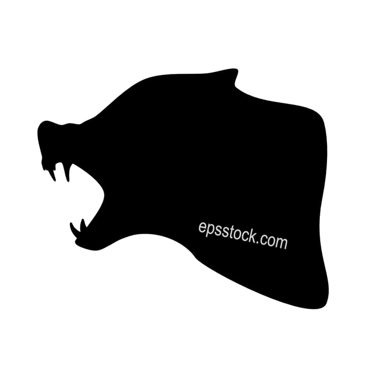 wolf with open mouth