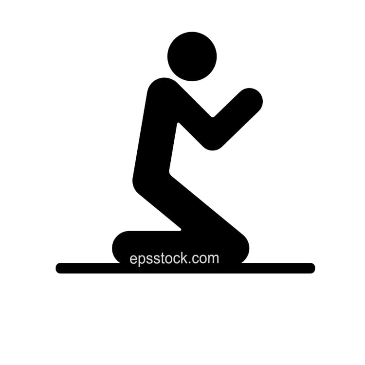 Muslim praying symbol