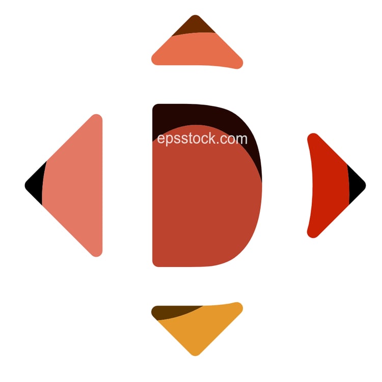 Letter D symbol