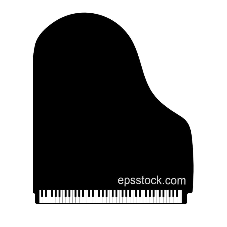 grand piano top view