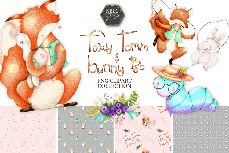 Foxy Tomm & Bunny Boo Clipart Cover