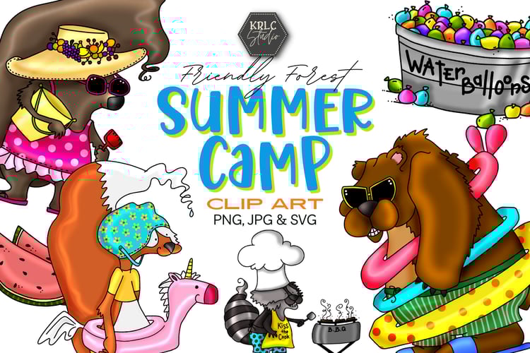 Friendly Forest-Summer Camp Clipart - KRLC Studio Cover