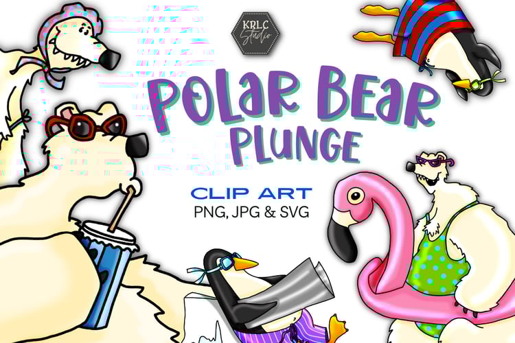 Polar Bear Plunge Clipart - KRLC Studio Cover