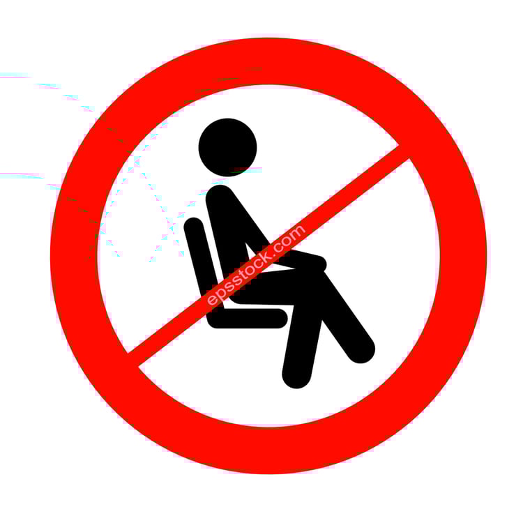 Do Not Sit Here sign