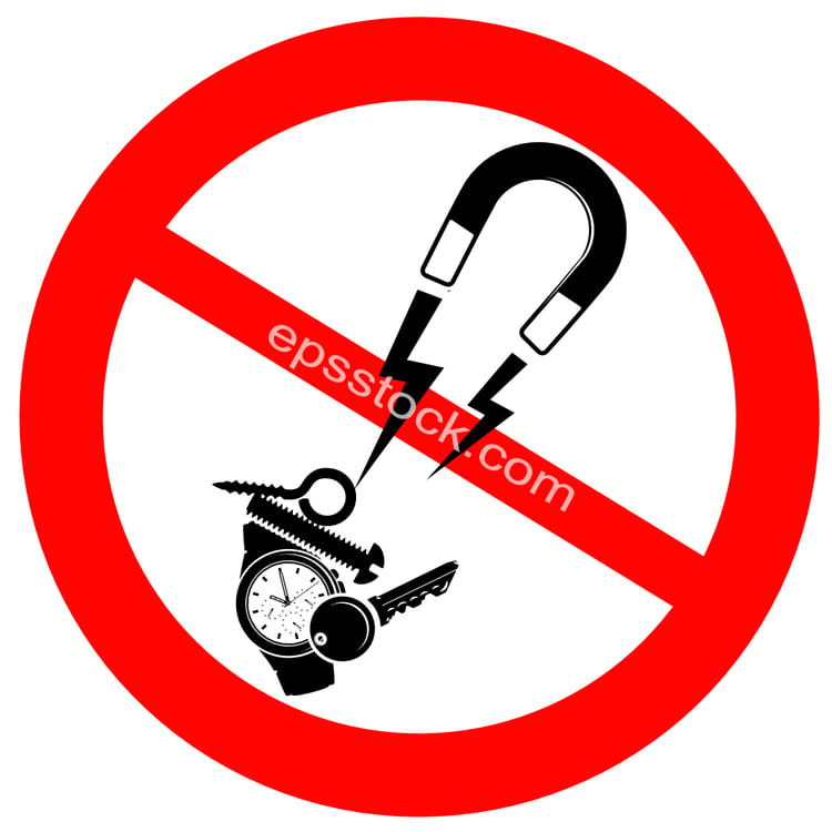 Prohibition No metallic articles or watches