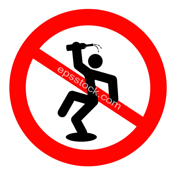Caution! Danger! Prohibited for individuals under the influence of alcohol or drugs