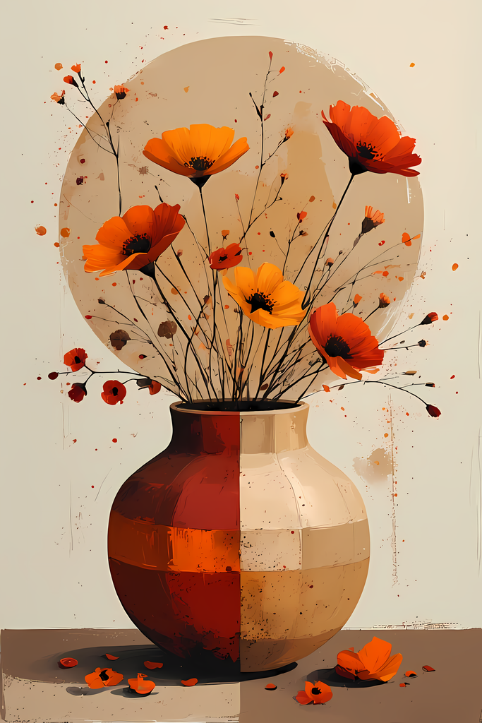 Modern Vintage Flower Vase Illustrations. Bring timeless beauty into your creative projects with this Floral Still Life Art Bundle, featuring vintage-inspired botanical illustrations blended with touches of modern minimalism. Each design showcases delicat