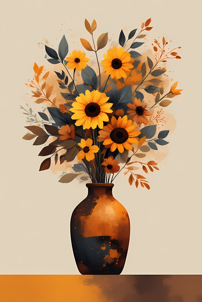 Modern Vintage Flower Vase Illustrations. Bring timeless beauty into your creative projects with this Floral Still Life Art Bundle, featuring vintage-inspired botanical illustrations blended with touches of modern minimalism. Each design showcases delicat