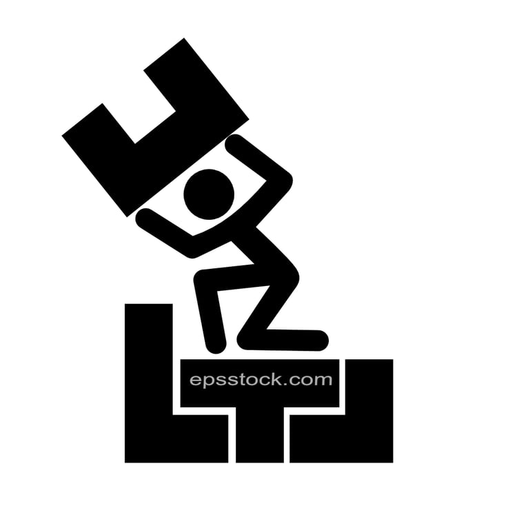 man solving problem