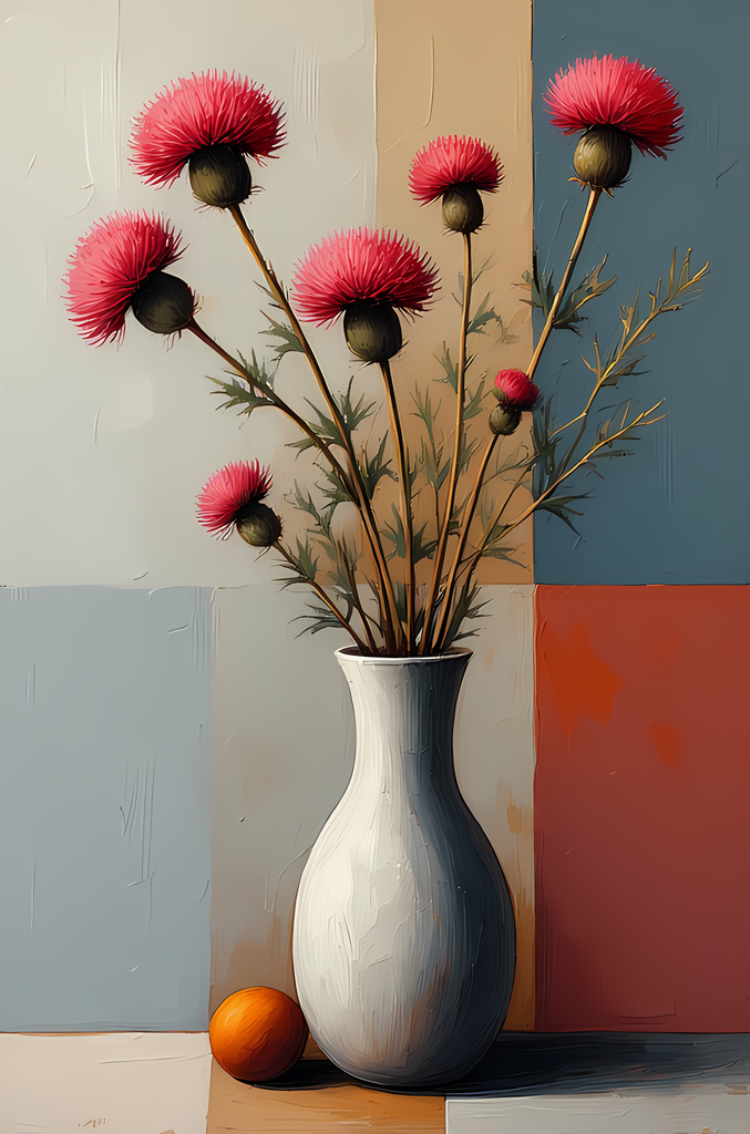 Floral Still Life Art Bundle: Painterly Impressionist Style for Home Decor. Elevate your space with this stunning collection of painterly impressionist still life artwork, featuring elegant floral arrangements in vases. With soft, earthy tones and a relax