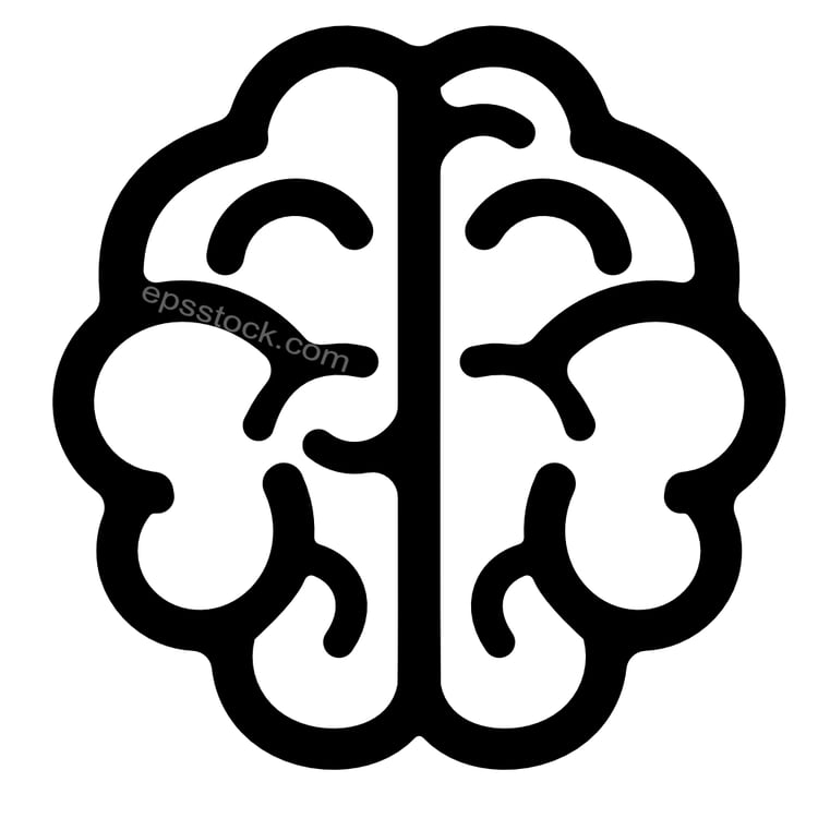 symbol of human brain  top view