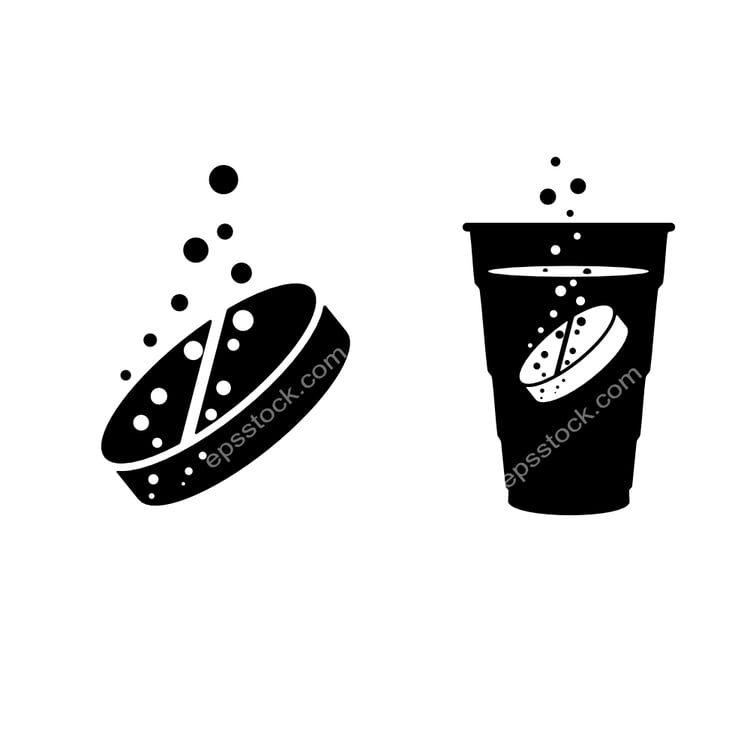 Dissolving effervescent tablet
