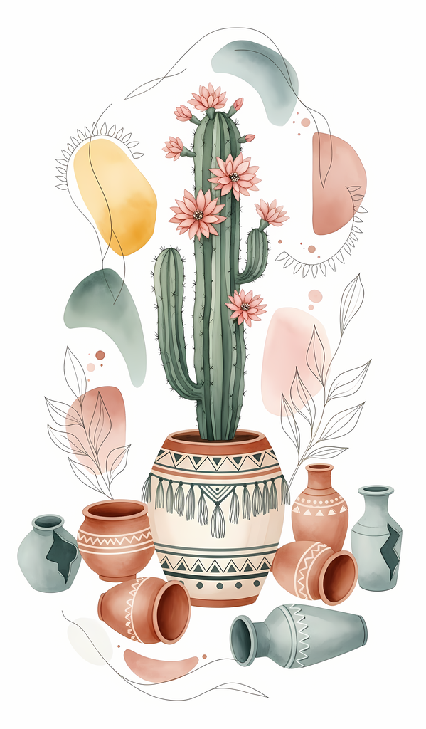 Bring warmth and elegance to your space with this beautiful boho floral wall art bundle. Featuring modern minimalist illustrations of vases filled with delicate flowers, this collection blends neutral earthy tones with soft pastel accents. The designs com