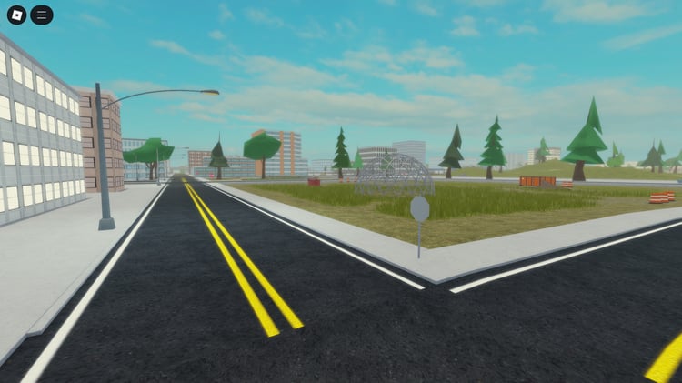 Long straight road section in Race Map