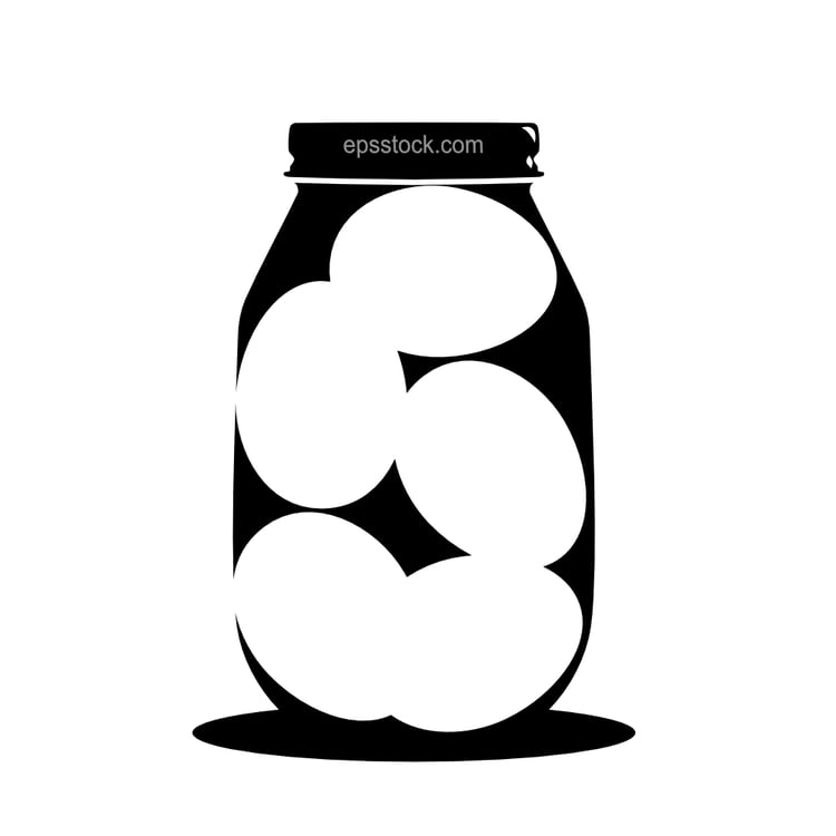Pickled eggs in a glass jar